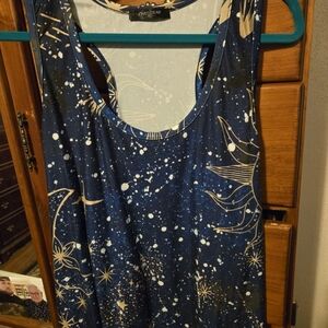 Women's Blue Starry Tank Top
